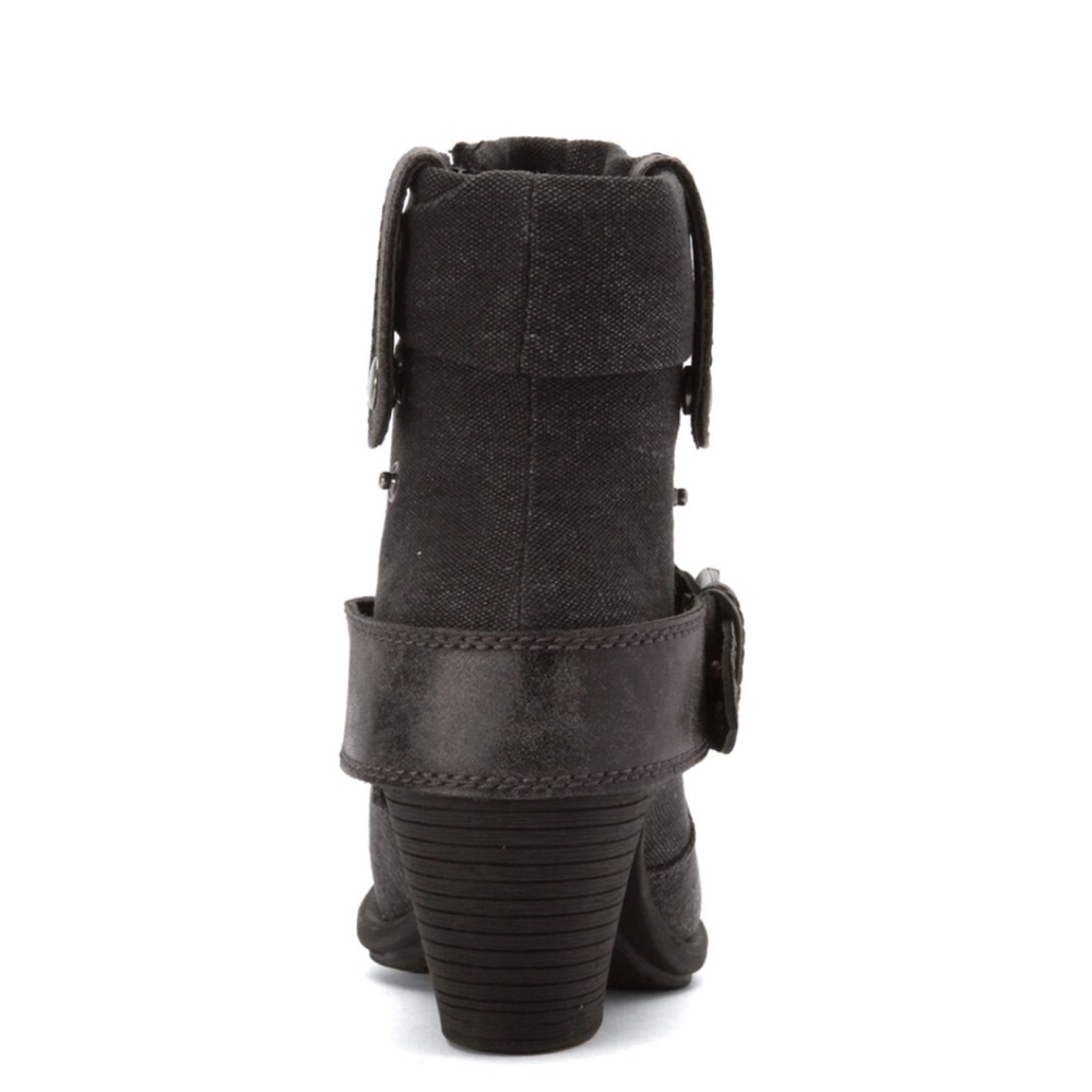Fold Over Oversized Belted Buckle Tall Ankle Boots - Picture 8 of 8